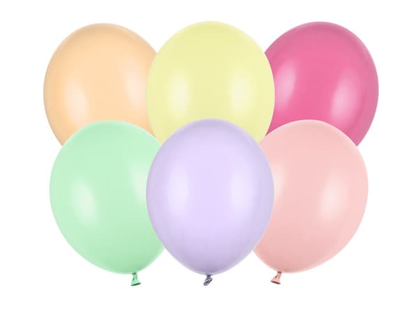 Starka ballonger 30 cm, pastellmix (1 förpackning / 50 st.)