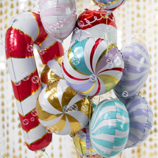 Folieballong med godis, 35 cm, blandad färg