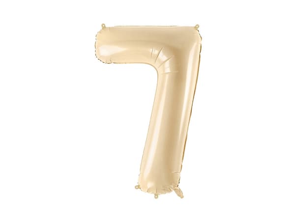 Folioilmapallo Numero ''7'', 72 cm, beige