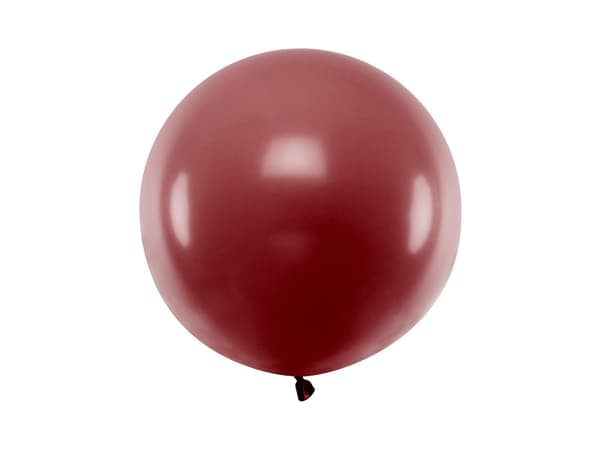 Rund ballong 60cm, Pastellvinröd