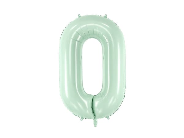 Folieballong Nummer ''0'', 72 cm, grön
