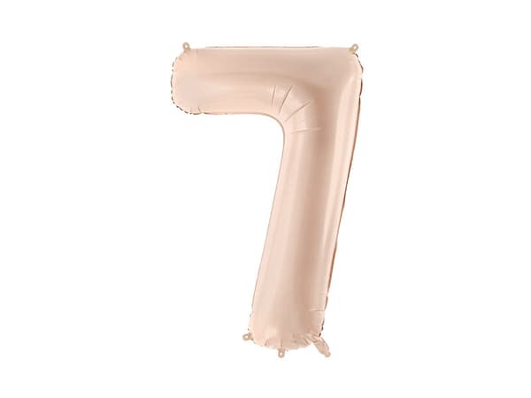 Folieballon med nummer ''7'', 72 cm, mørk beige