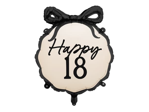 Folieballongpastill Happy ''18'', 47,5x45 cm, blandad