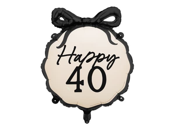 Folieballongpastill Happy ''40'', 47,5x45 cm, blandad