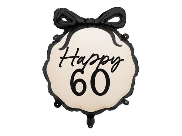 Folieballongpastill Happy ''60'', 47,5x45 cm, blandad