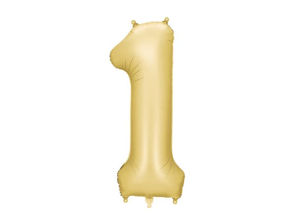 Folieballon med nummer ''1'', 86 cm, guld