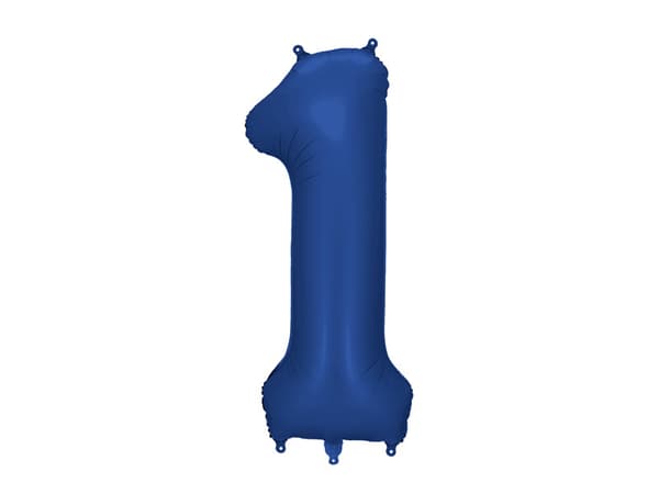 Folieballong Nummer ''1'', 86 cm, marinblå
