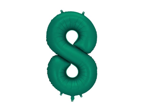 Folieballong med siffran ''8'', 86 cm, flaskgrön