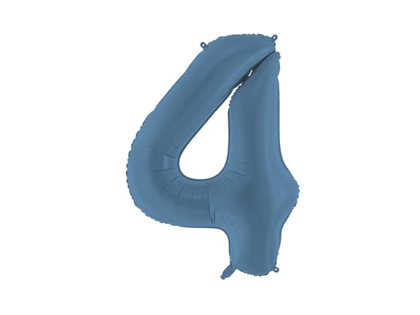 Folieballon med nummer ''4'', 86 cm, marineblå