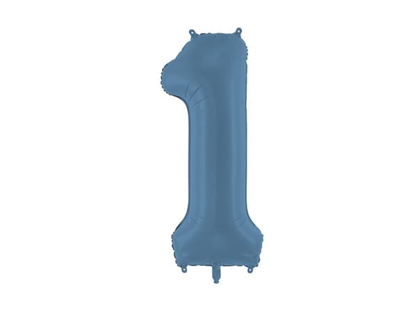 Folieballong Nummer ''1'', 86 cm, marinblå