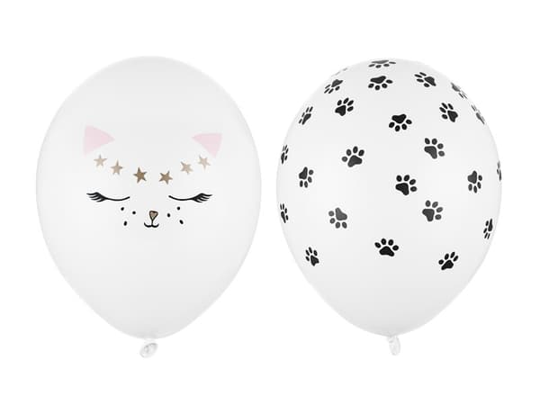 Ballonger 30 cm, Kattunge, Pastell Ren Vit (1 förpackning / 50 st.)