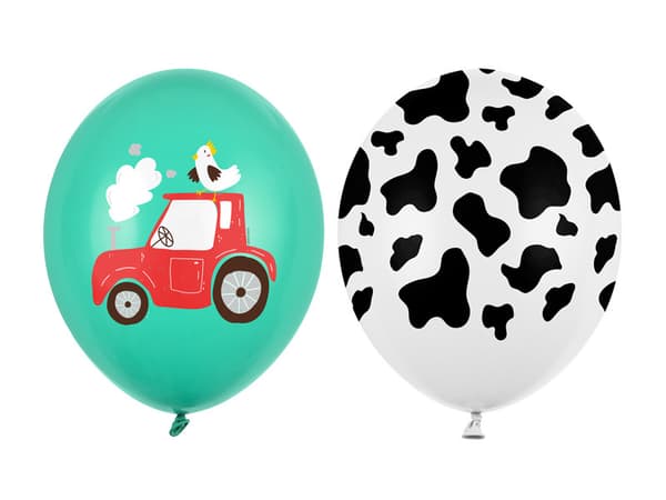 Balloner 30 cm, Farm, mix (1 pakke / 50 stk.)