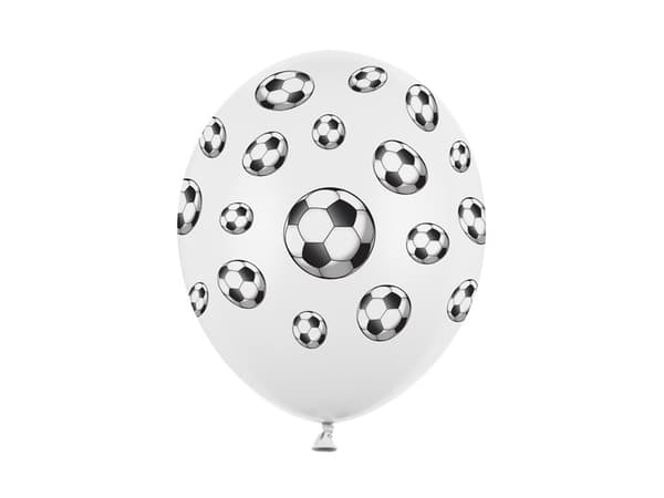 Balloner 30 cm, Fodbolde, Pastelfarvet P. Hvid (1 pakke / 50 stk.)