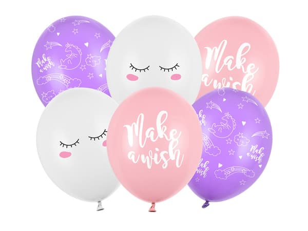 Ballonger 30cm, Enhörning, mix (1 förpackning / 50 st.)