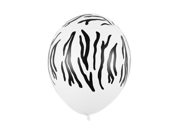 Ballonger 30 cm, Zebra, Pastell Renvit (1 förpackning / 50 st.)