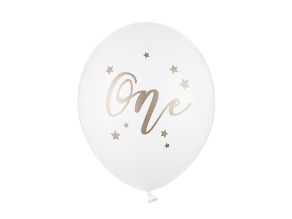 Ballonger 30 cm, En, Pastell Ren Vit (1 förpackning / 50 st.)