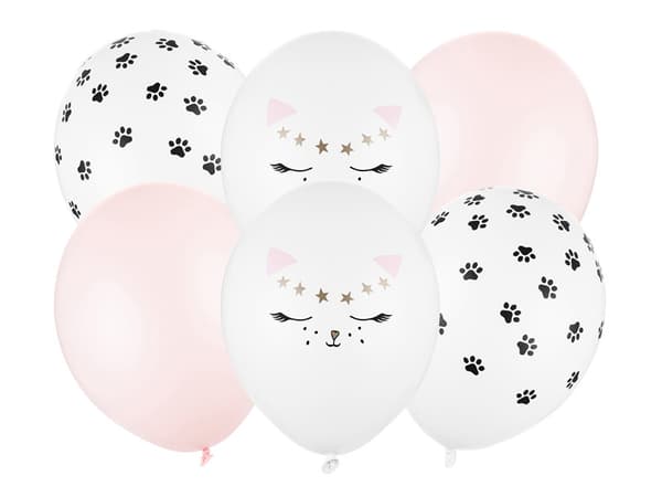 Ballonger 30cm, Kattunge, mix (1 förpackning / 6 st.)