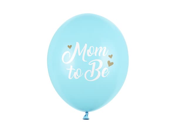 Ballonger 30 cm, Blivande mamma, Pastell ljusblå (1 förpackning / 6 st.)