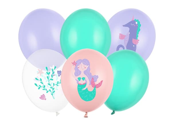 Ballonger 30 cm, Sea World, mix (1 förpackning / 6 st.)