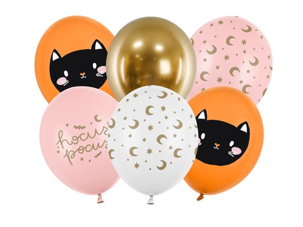 Ballonger 30 cm, Hocus Pocus, mix (1 förpackning / 6 st.)