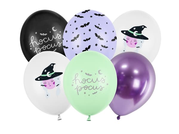 Ballonger 30 cm, Häxa, mix (1 förpackning / 6 st.)