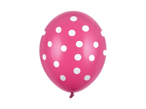 Ballonger 30 cm, Prickar, Pastellrosa (1 förpackning / 6 st.)