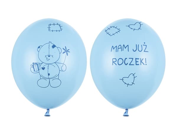 Ballonger 30cm Nallebjörn - Jag har redan..., P. Babyblå (1 förpackning / 6 st.)