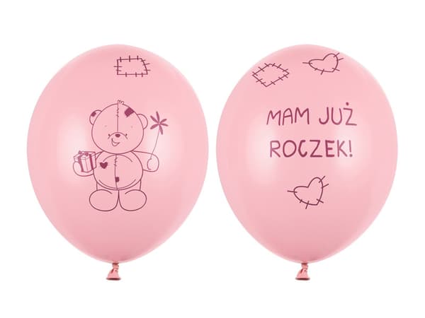 Ballonger 30cm Nallebjörn - Jag har redan..., Pastellrosa (1 förpackning / 6 st.)