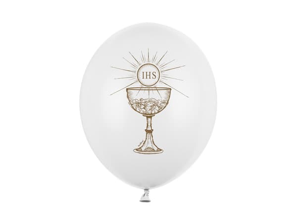 Ballonger 30 cm, IHS, Pastell Ren Vit (1 förpackning / 6 st.)