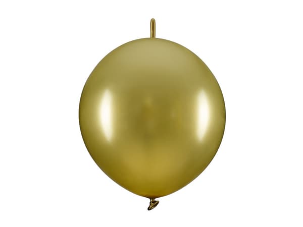 Ilmapallot liittimellä, 33 cm, kulta (1 pakkaus / 20 kpl)