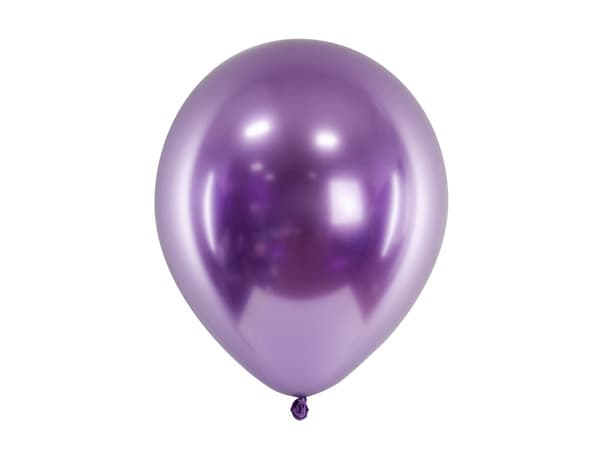Glansende balloner 30 cm, lilla (1 pakke / 50 stk.)
