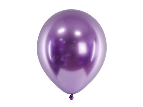 Glansende balloner 30 cm, lilla (1 pakke / 10 stk.)