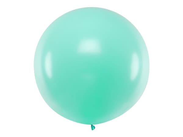 Rund ballong 1m, Pastell Ljus Mintgrön