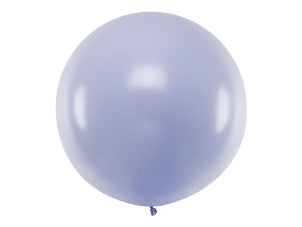 Rund ballon 1m, Pastel Lys Lilla