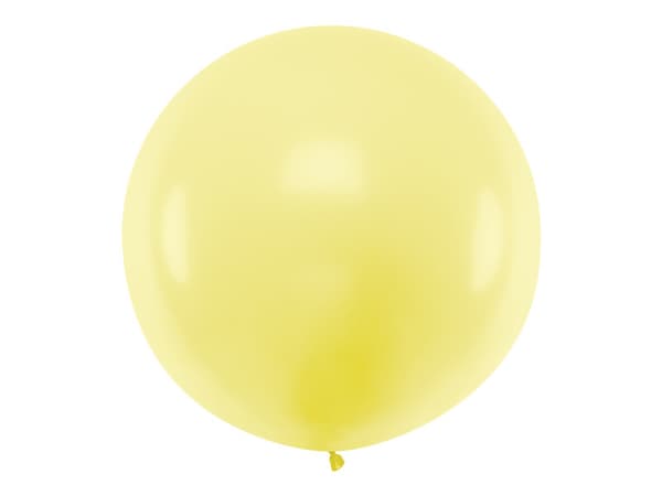 Rund ballon 1m, pastel lysegul