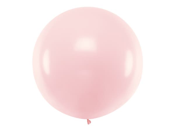 Rund ballong 1m, Pastell ljusrosa