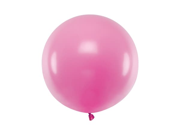Rund ballong 60cm, pastell fuchsia