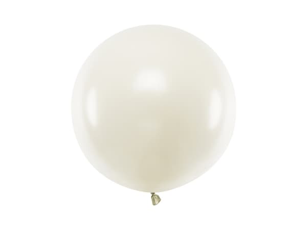 Pyöreä ilmapallo 60 cm, Pastellinvaalea kerma