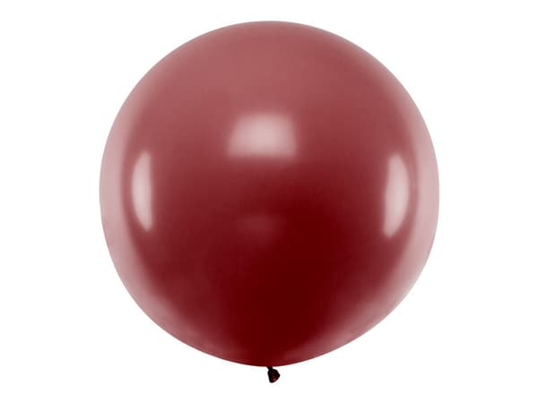 Rund ballon 1m, pastel bordeaux