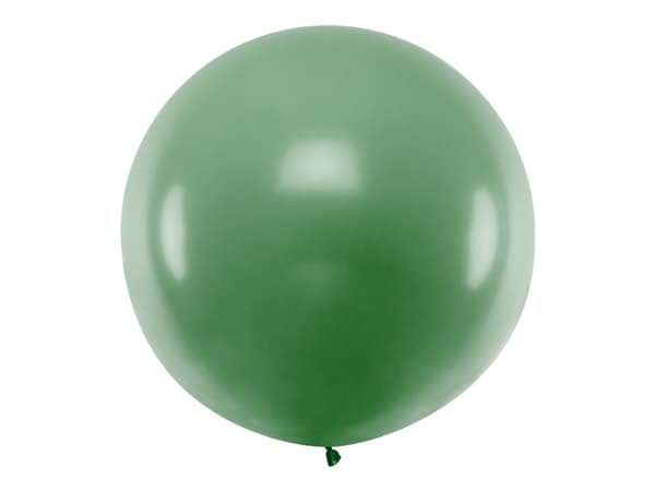 Rund ballong 1m, pastell mörkgrön