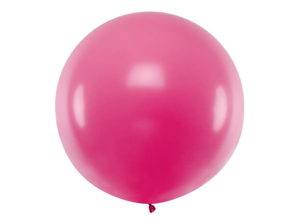 Rund ballon 1m, pastel fuchsia