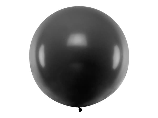Rund ballong 1m, pastellsvart