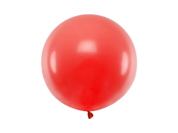 Rund ballong 60 cm, Pastell vallmoröd