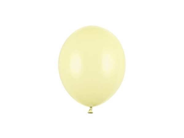 Strong-ilmapallot 12 cm, pastellin vaaleankeltainen (1 pakkaus / 100 kpl)