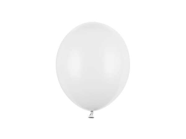 Starka ballonger 23 cm, Pastell Ren Vit (1 förpackning / 100 st.)