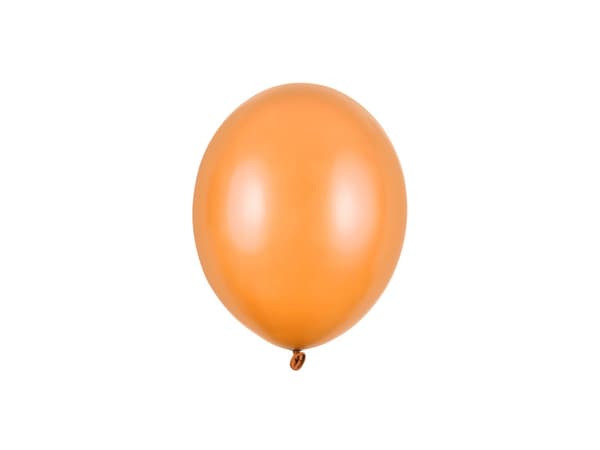 Stærke balloner 12 cm, metalliske mand. orange (1 pakke / 100 stk.)