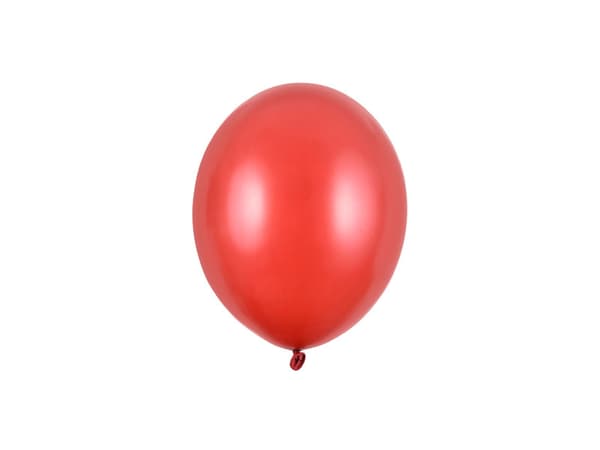 Starka ballonger 12 cm, metalliska vallmoröda (1 förpackning / 100 st.)