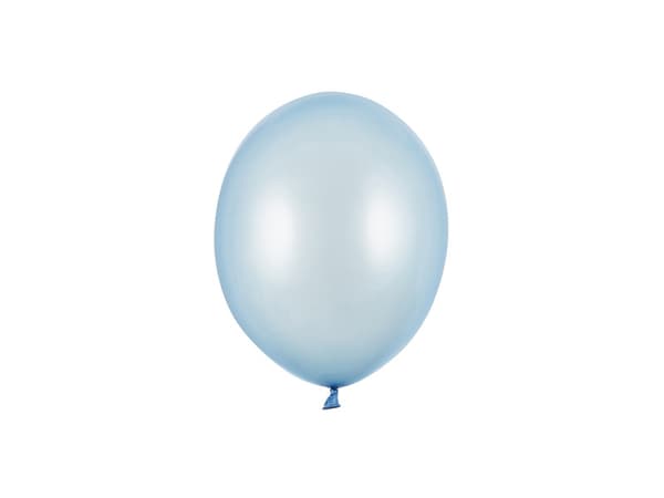 Vahvat ilmapallot 12 cm, Metallinhohtoinen vaaleansininen (1 pakkaus / 100 kpl)