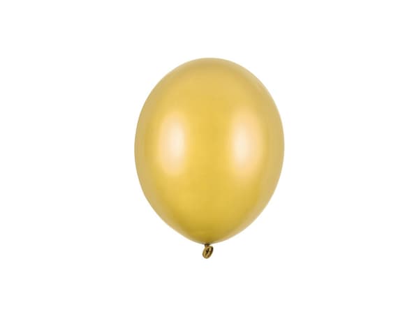 Starka ballonger 12 cm, metallic guld (1 förpackning / 100 st.)