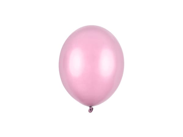 Stærke balloner 12 cm, Metallic Candy Pink (1 pakke / 100 stk.)
